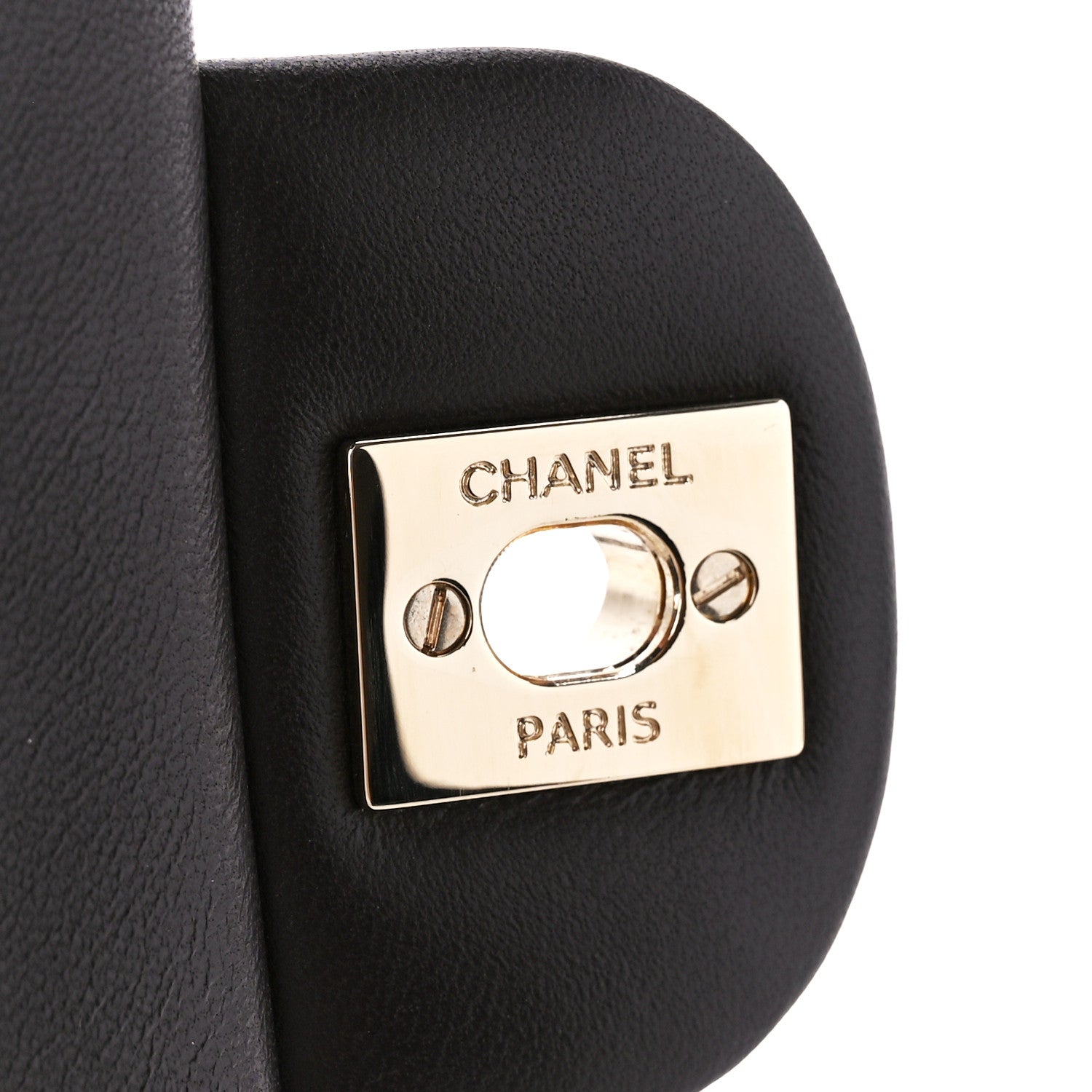 Lambskin Quilted Mini Rectangular Flap Dark Brown