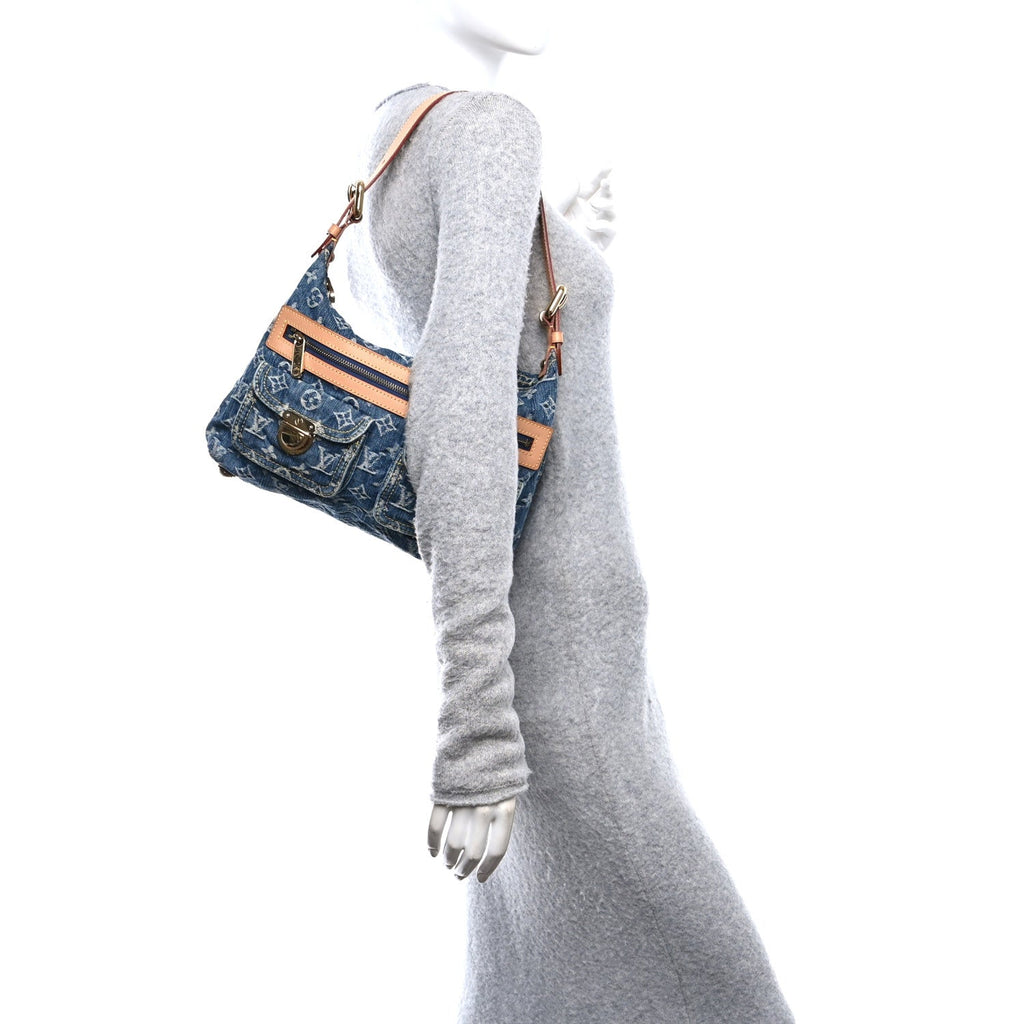 Monogram Denim Baggy PM Blue