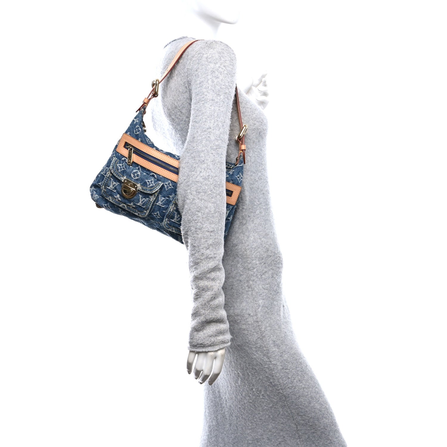 Monogram Denim Baggy PM Blue
