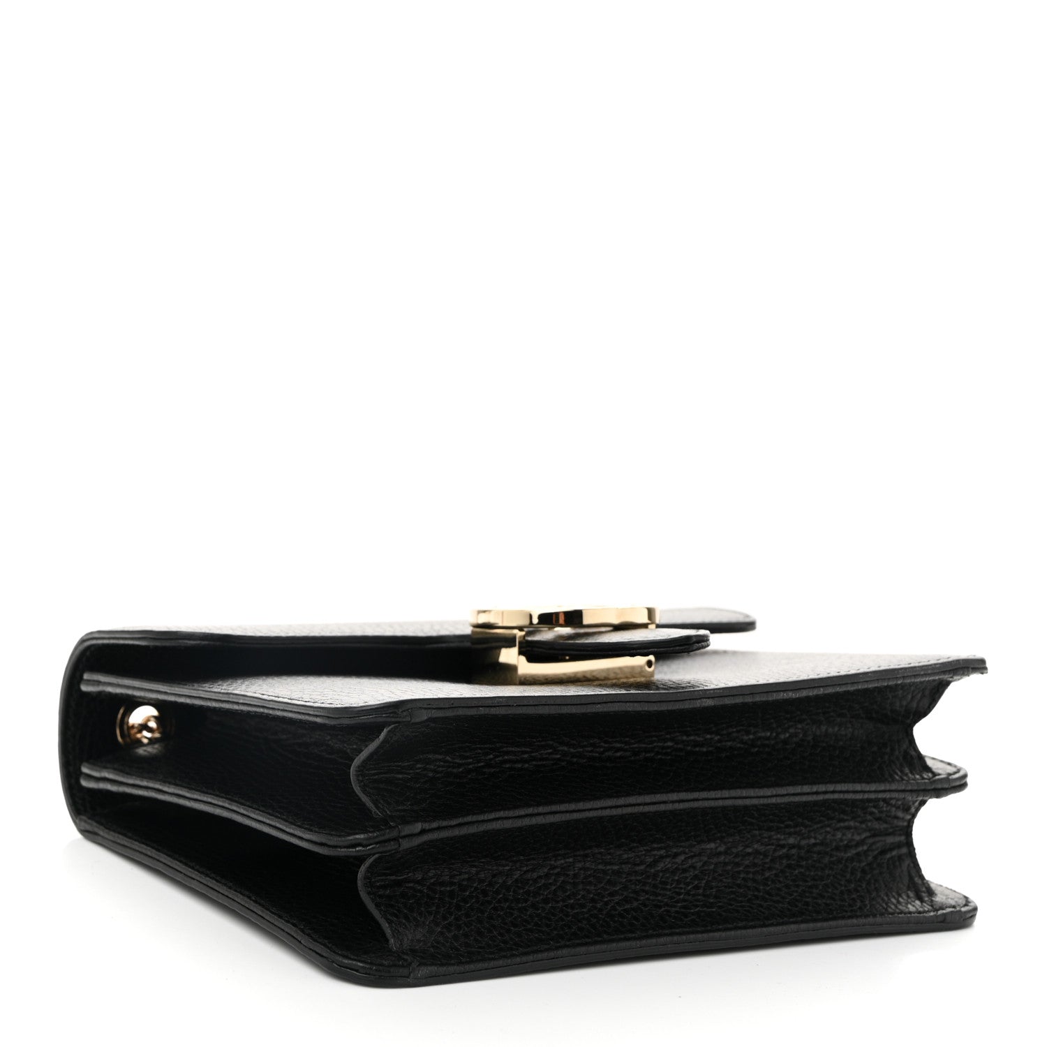 Dollar Calfskin Small Interlocking G Shoulder Bag Black