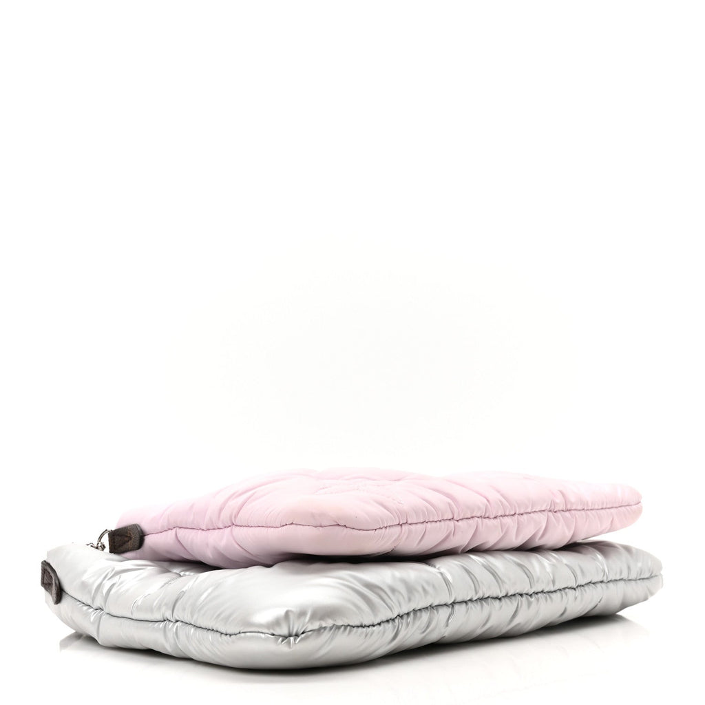Econyl Monogram Pillow Maxi Multi Pochette Accessories Silver Pale Pink