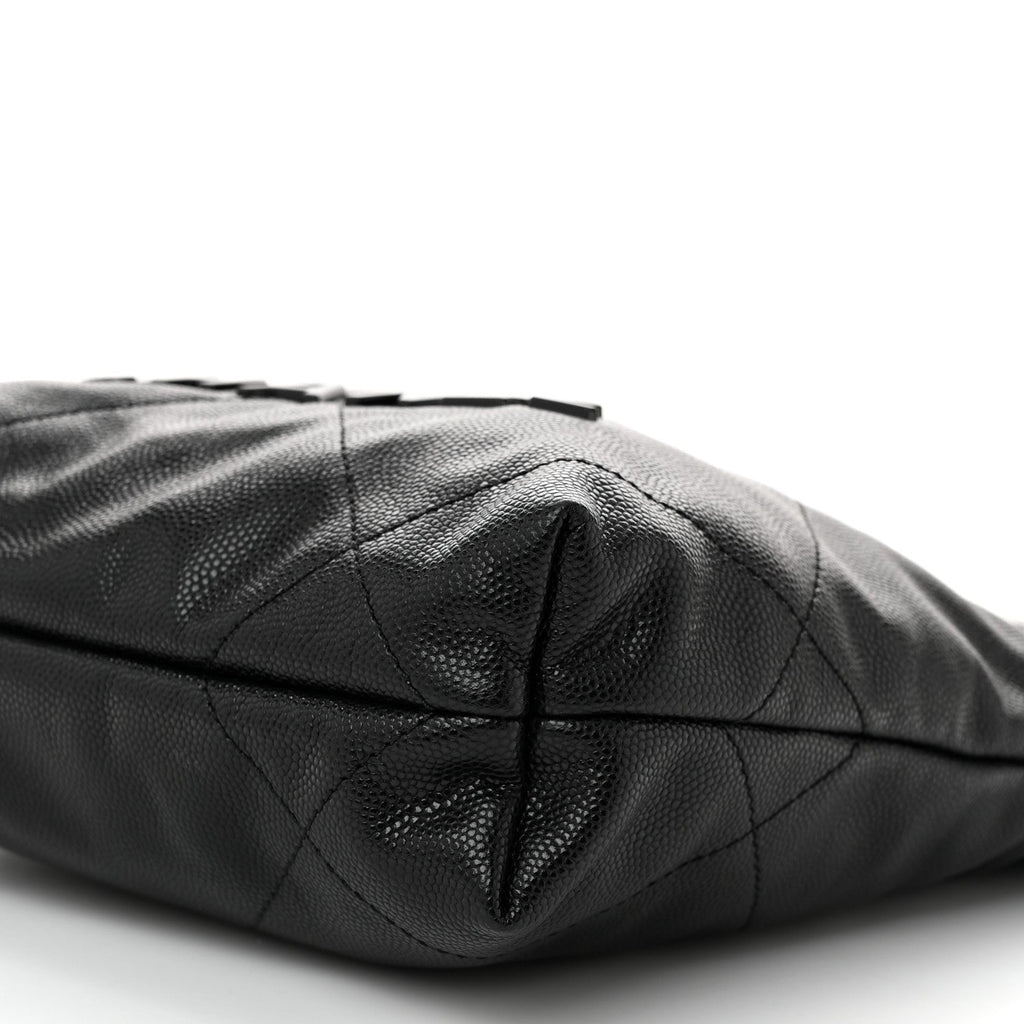 Shiny Caviar Quilted Monochrome Mini Chanel 22 Black