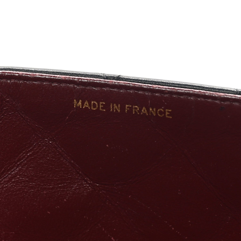 Lambskin Quilted Jumbo Single Flap Black