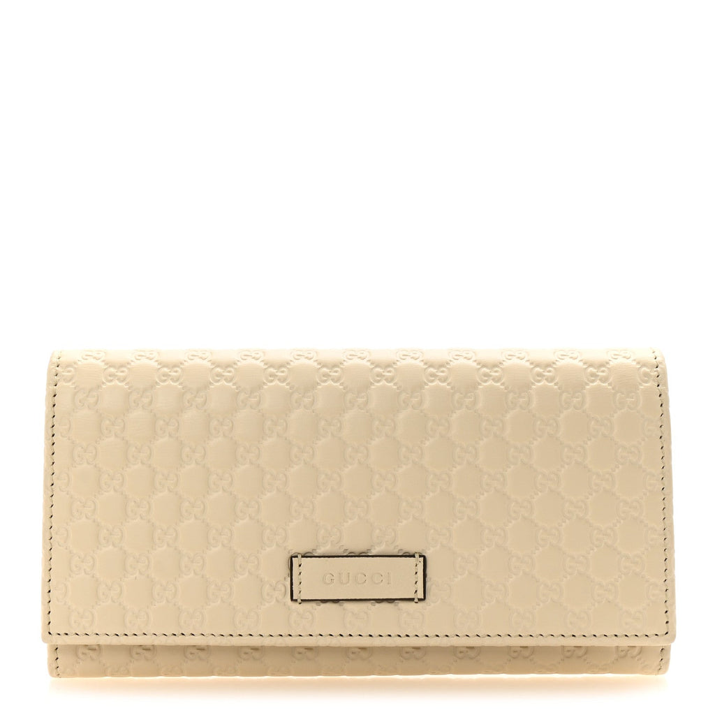 Soft Microguccissima Continental Wallet White