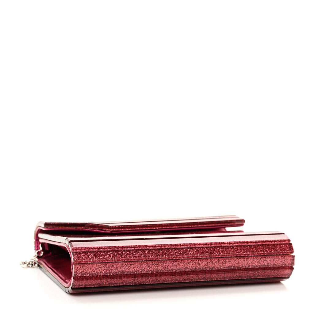Acrylic Glitter Micro Candy Clutch Red