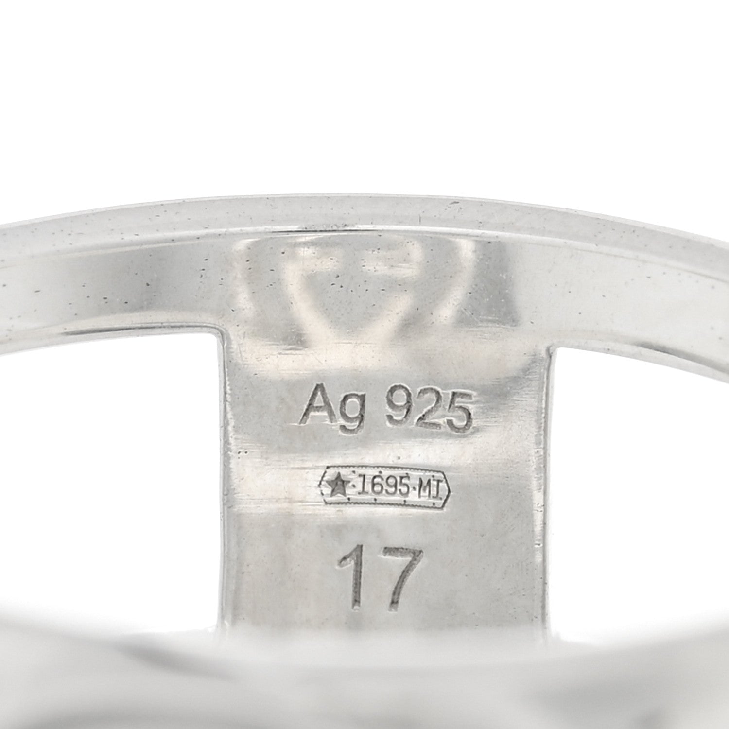 Sterling Silver 9mm Interlocking G Open Band Ring 57 8