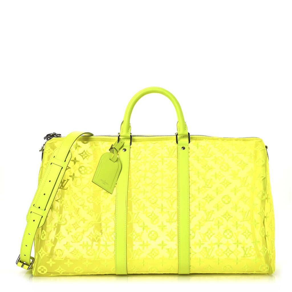 Monogram Fluo See Through Keepall Bandouliere 50 Yellow