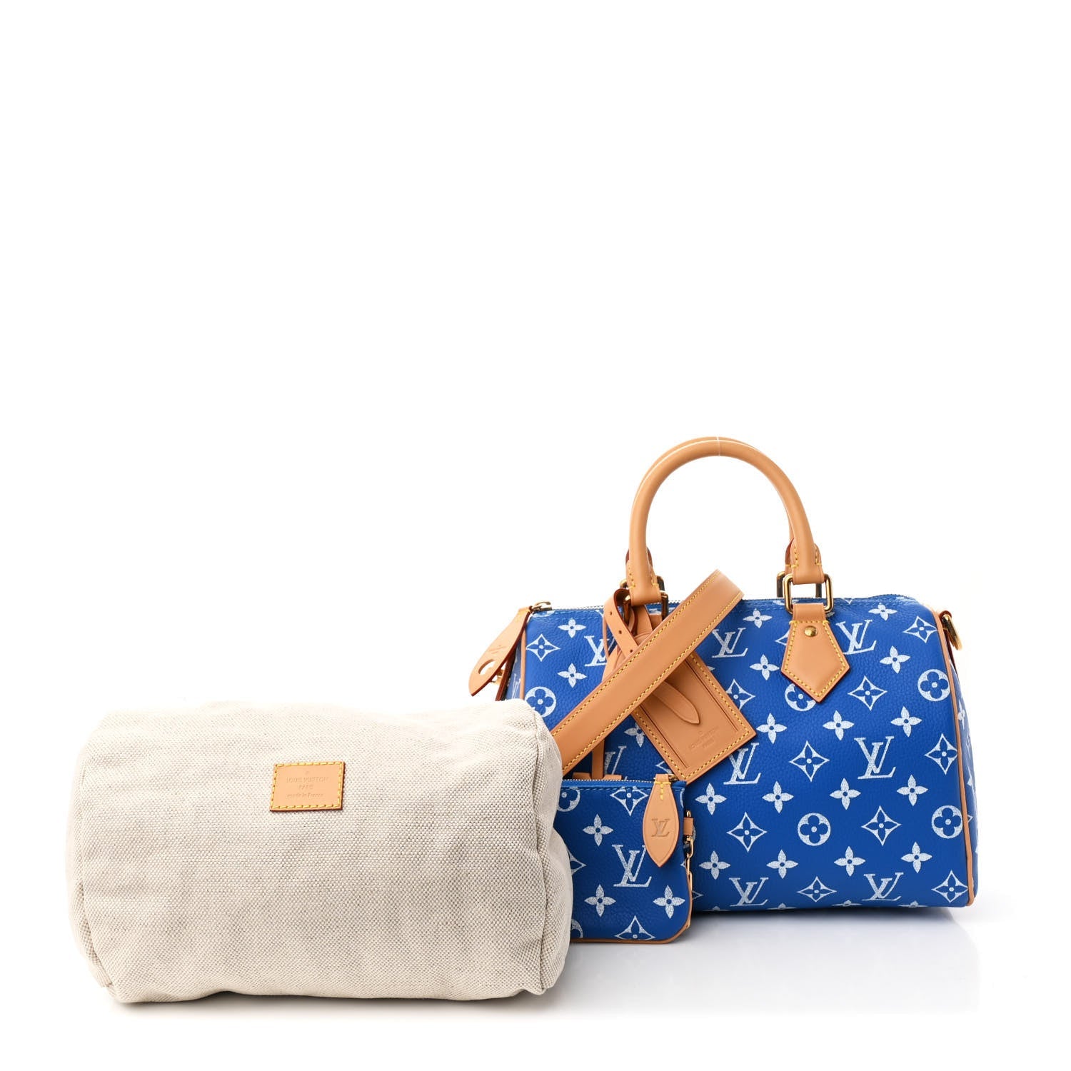 Calfskin Monogram Speedy P9 Bandouliere 25 Blue