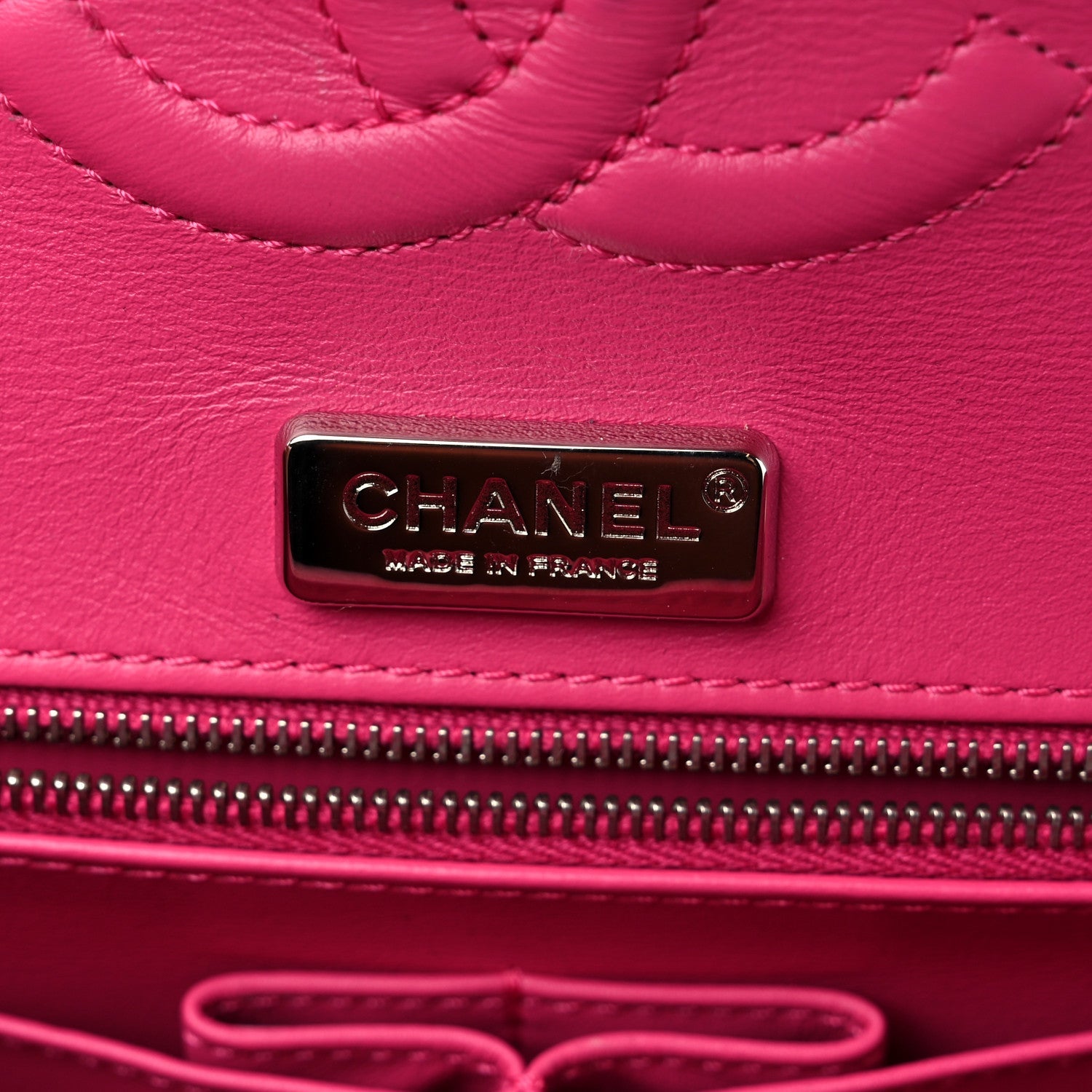 Metallic Snakeskin Medium Double Flap Blue Pink