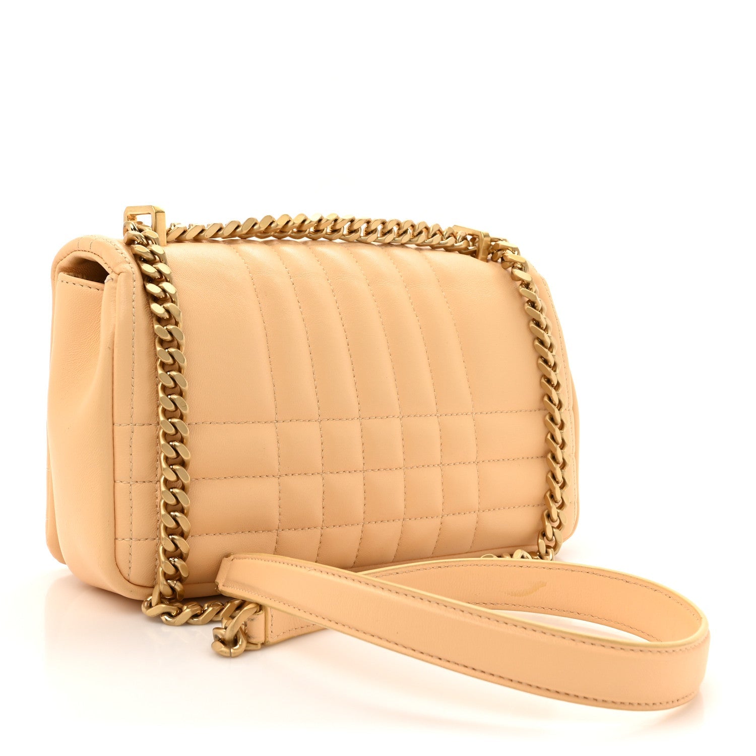 Lambskin Quilted Small Lola Bag Golden Sand