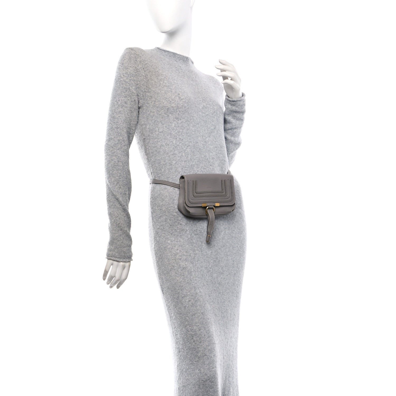 Calfskin Marcie Convertible Belt Bag Cashmere Grey