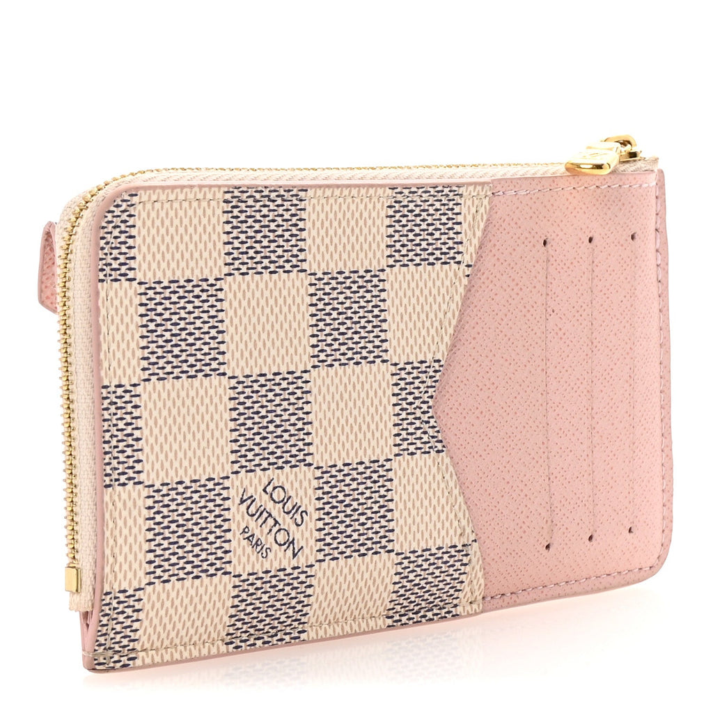 Damier Azur Recto Verso  Holder Rose Ballerine