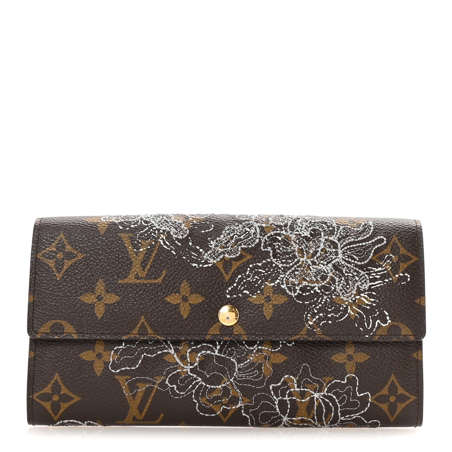 Monogram Dentelle Sarah Wallet Silver