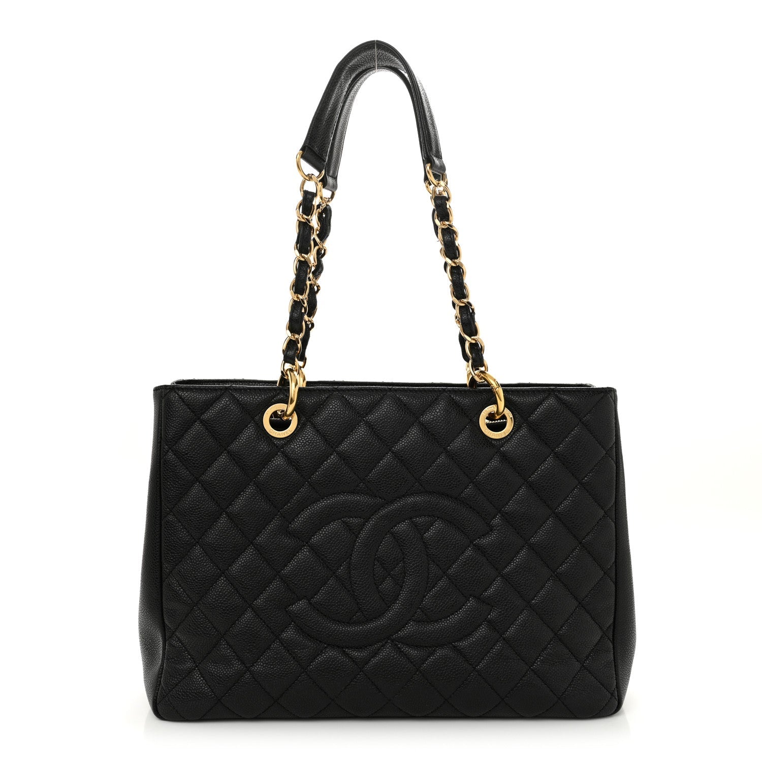 Caviar Quilted Grand Shopping Tote GST Black