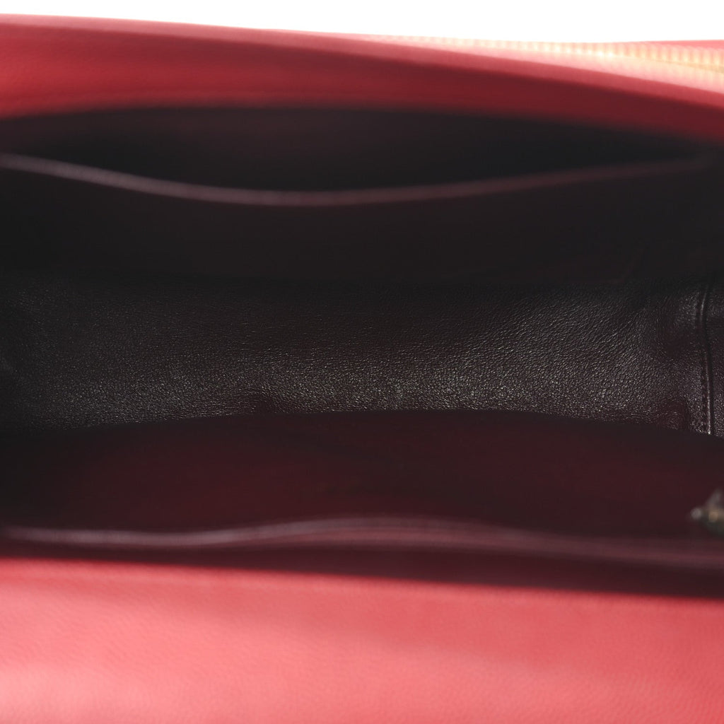 Caviar Quilted Large Business Affinity Flap Red