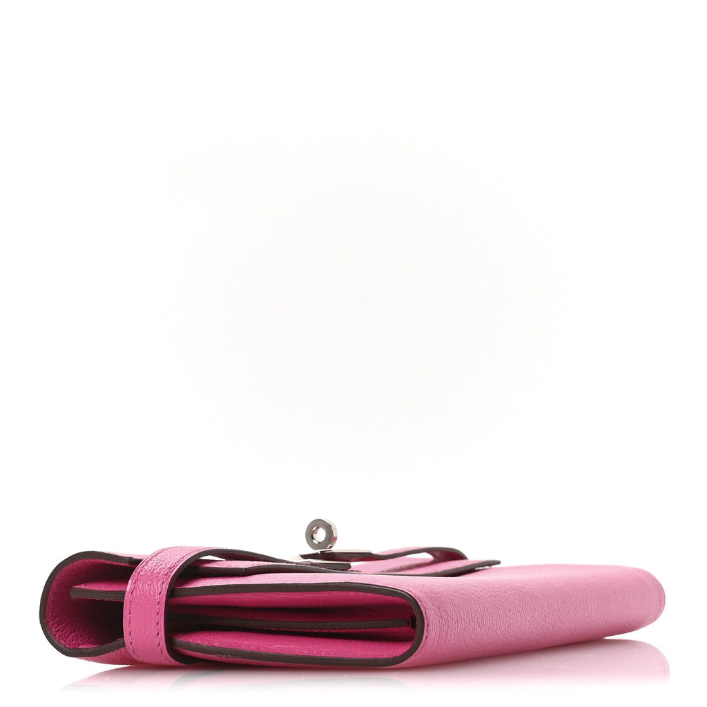Chevre Mysore Kelly Longue Wallet Rose Tyrien