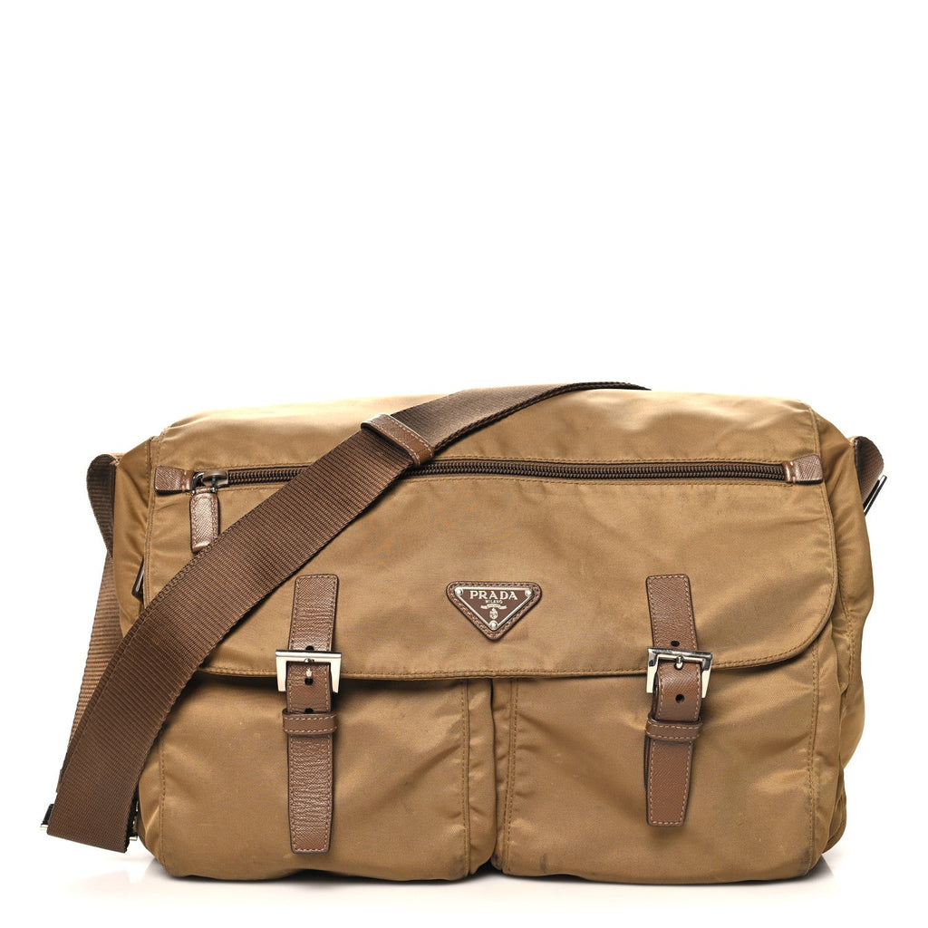 Vela Saffiano Messenger Bag Tabacco
