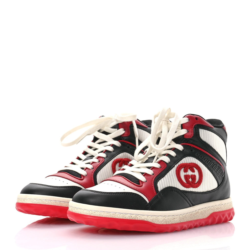 Dali Calfskin Mesh Women's Mac80 Hightop Sneakers 35.5 Red White Black