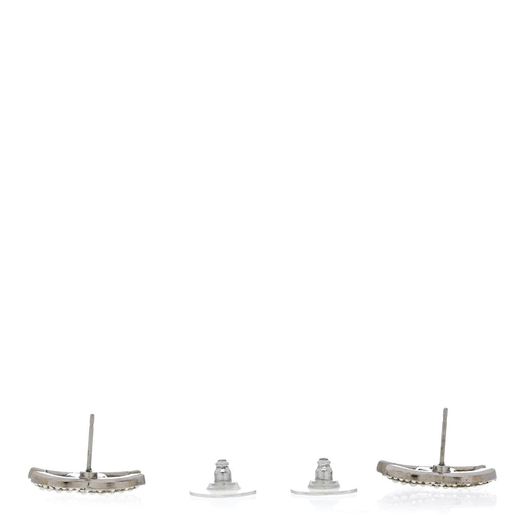 Pearl Crystal CC Snow Palace Earrings Silver