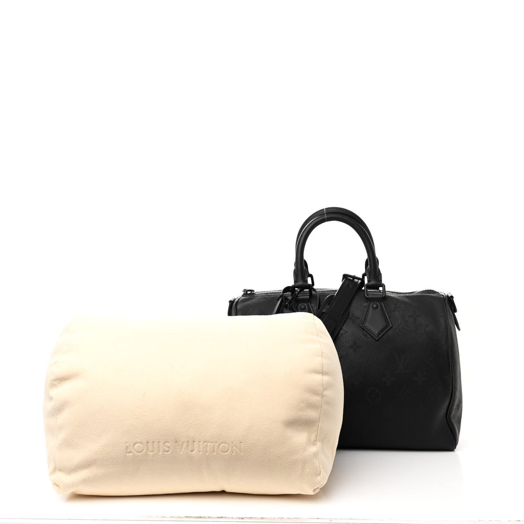 Calfskin Monogram Speedy P9 Bandouliere 30 Ultra Black