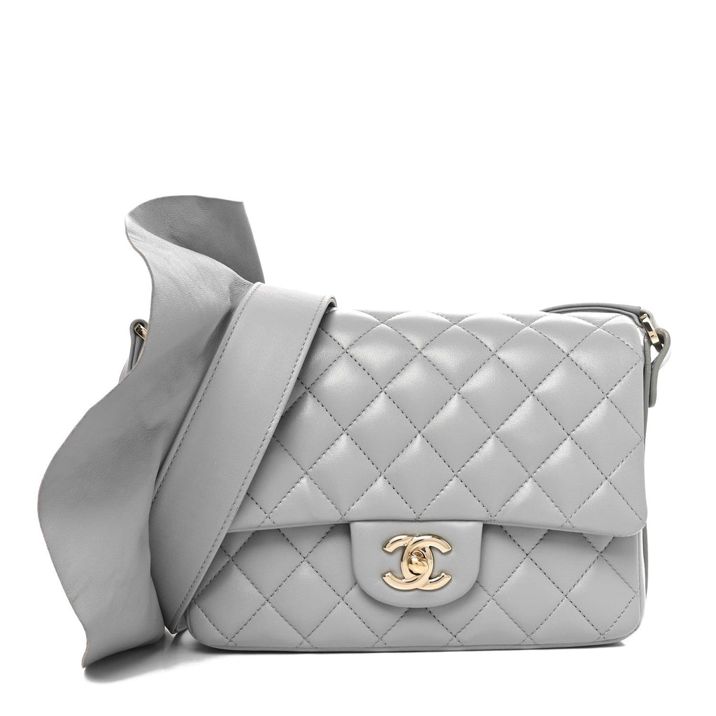 Calfskin Quilted Bolero De Chanel Flap Bag Grey