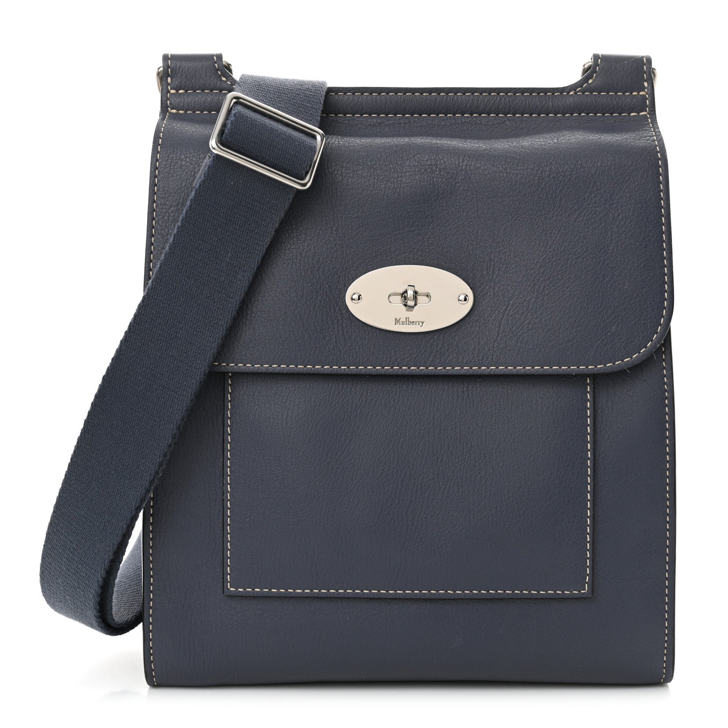 Grain Calfskin New Antony Messenger Crossbody Blue