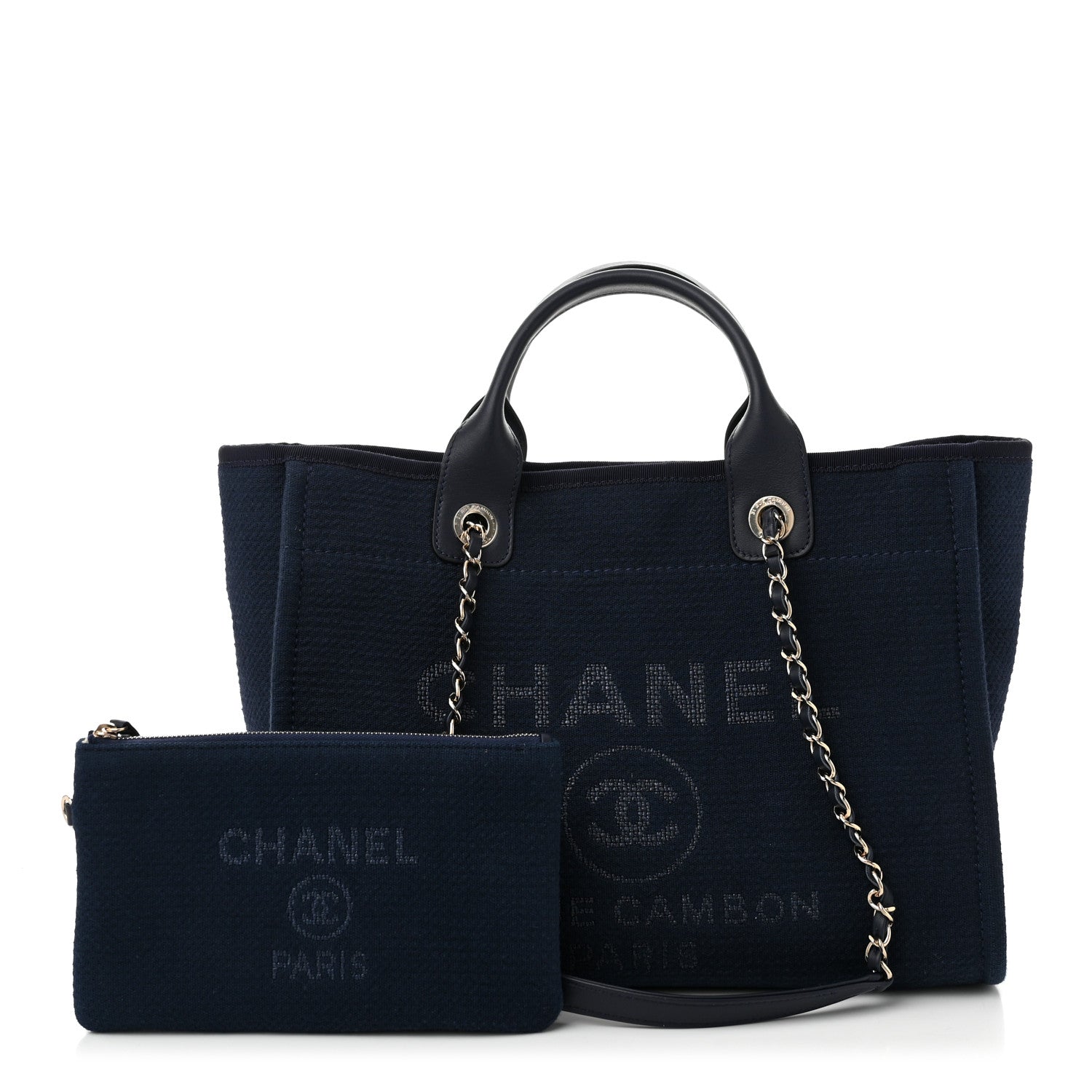 Mixed Fibers Small Deauville Tote Navy