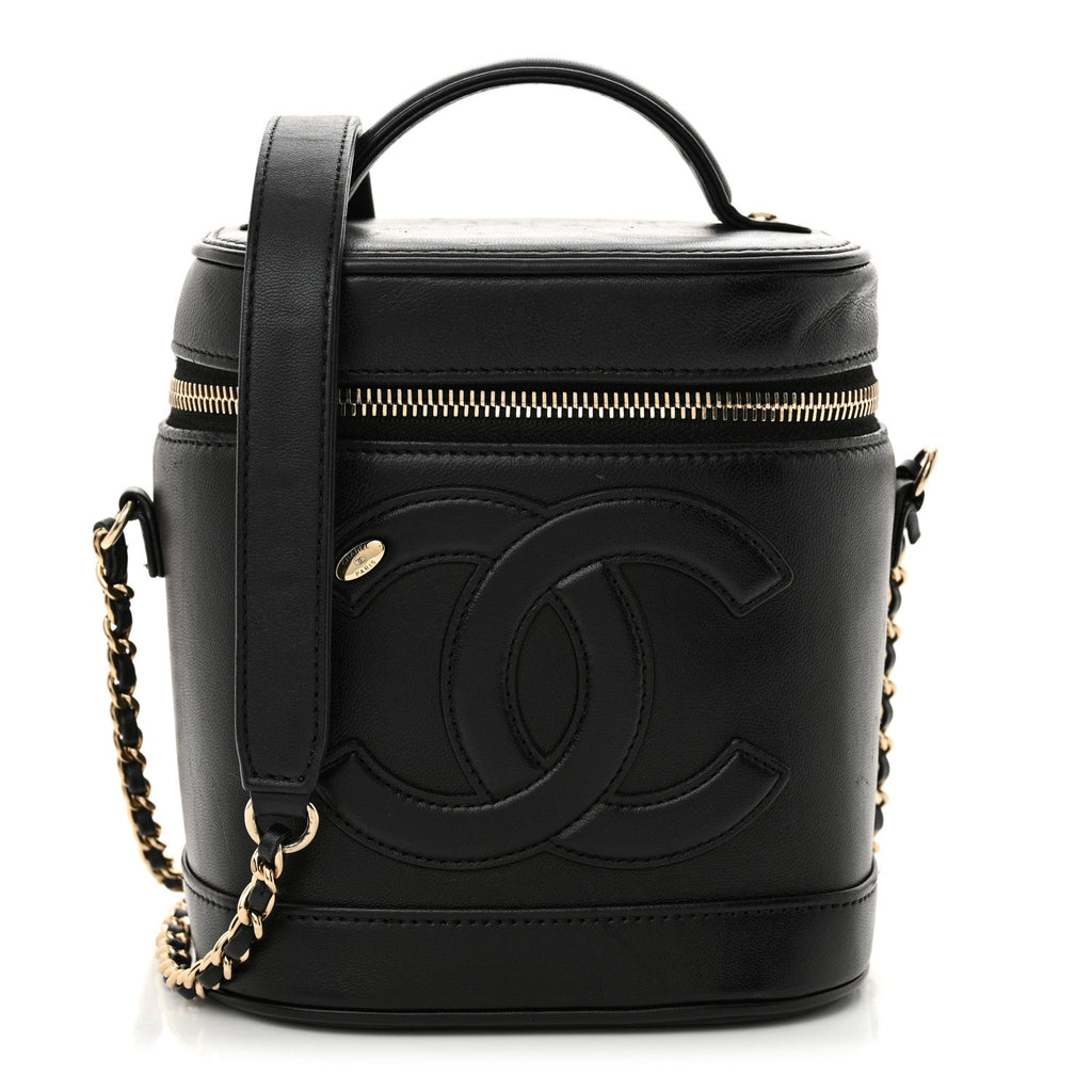 Lambskin Timeless Vanity Cosmetic Case Black