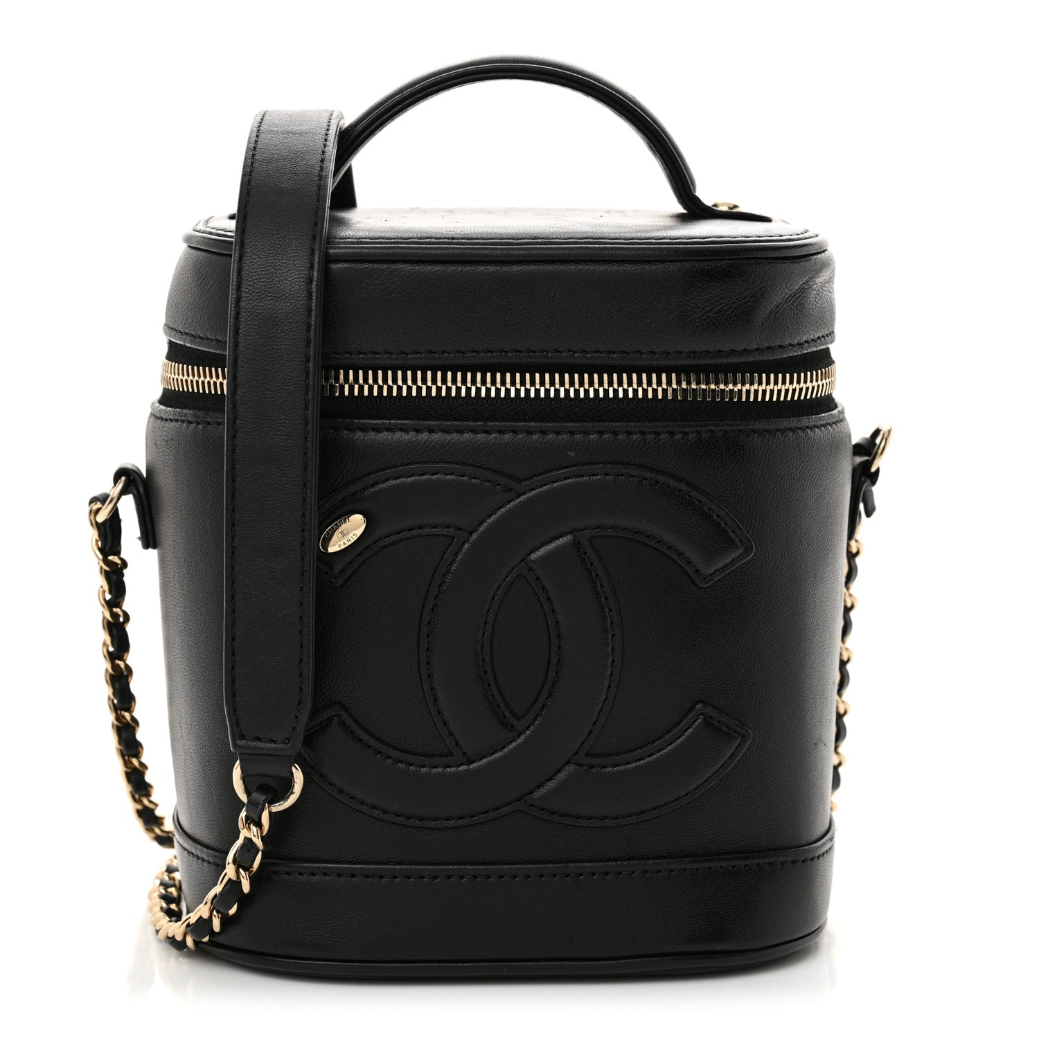 Lambskin Timeless Vanity Cosmetic Case Black