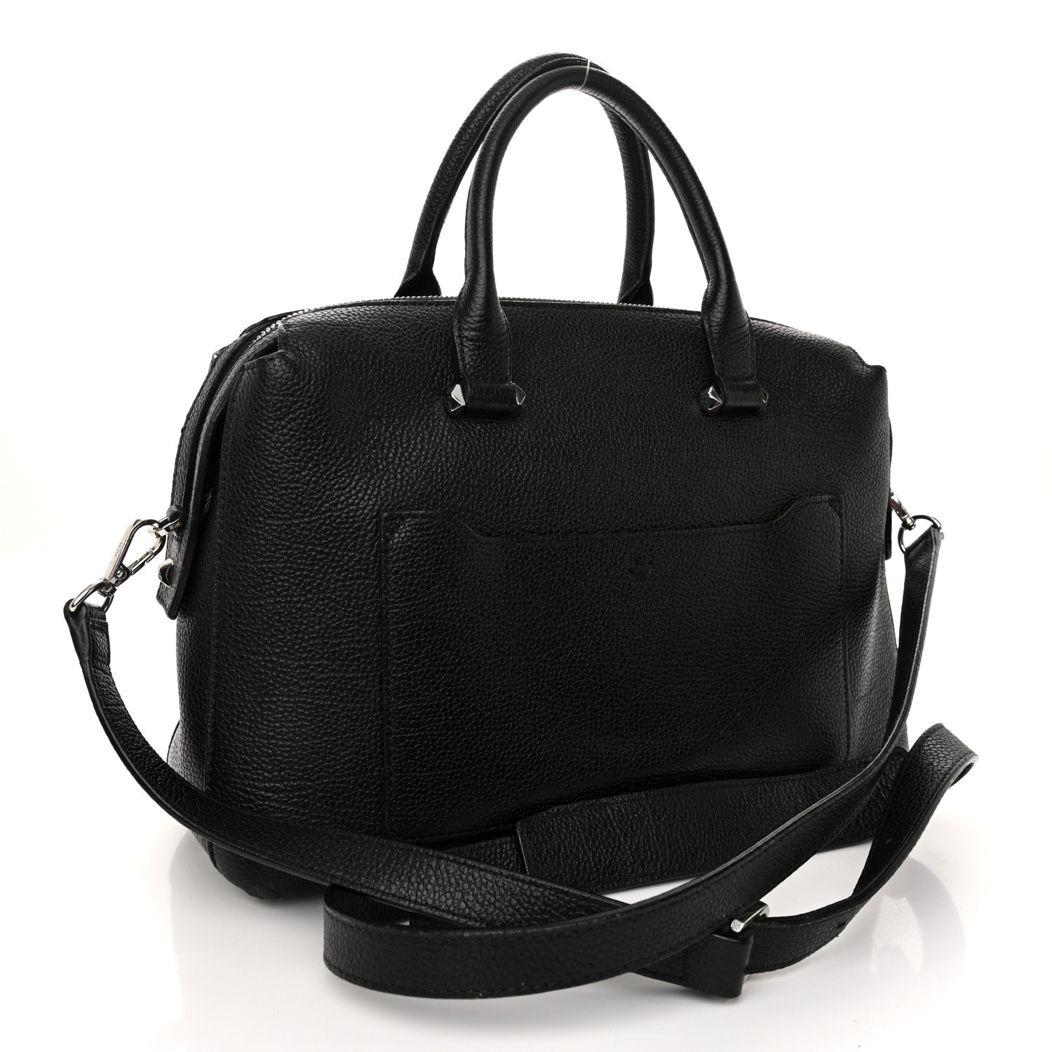 Grained Calfskin Medium Ella Boston Black