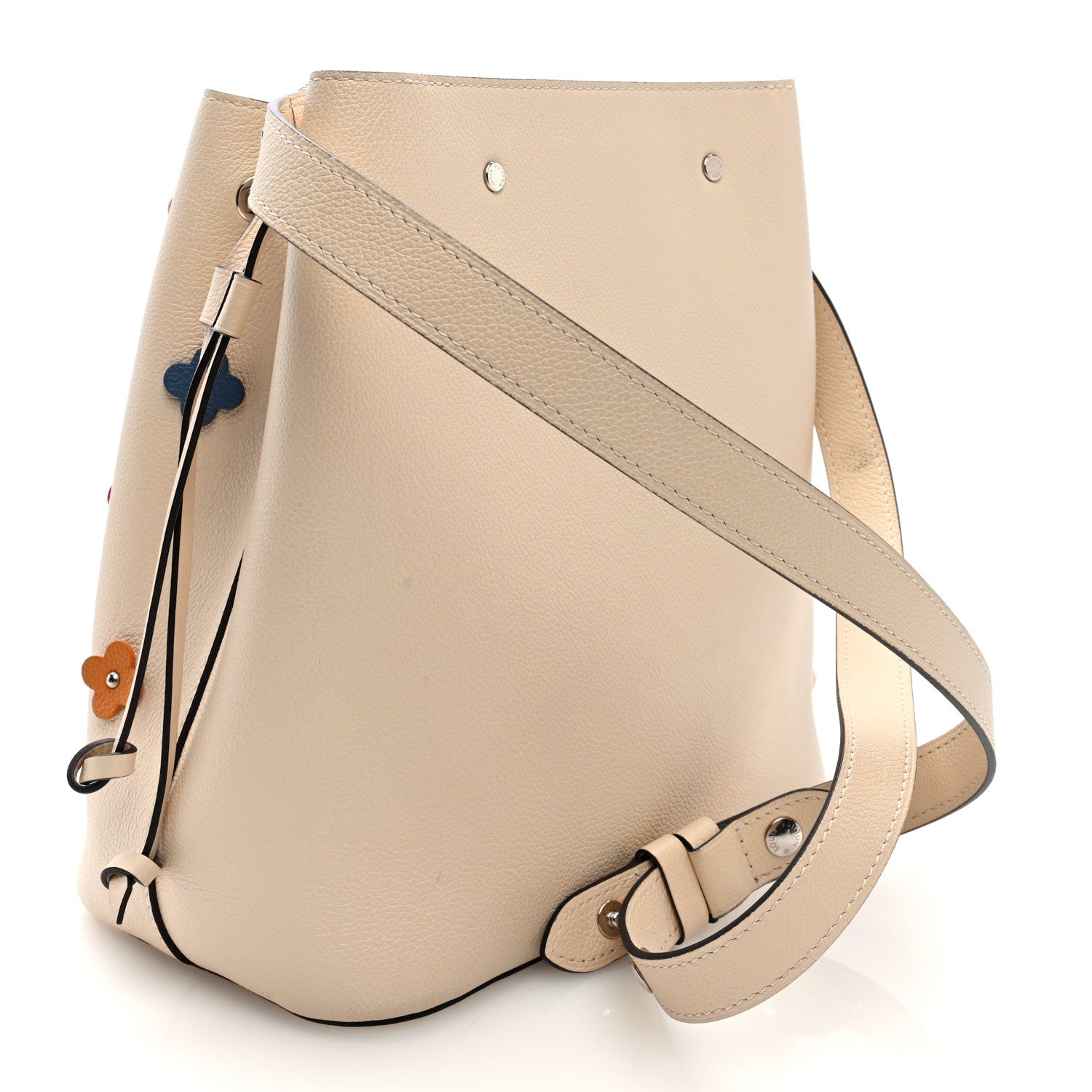 Calfskin Flowers Lockme Bucket Creme