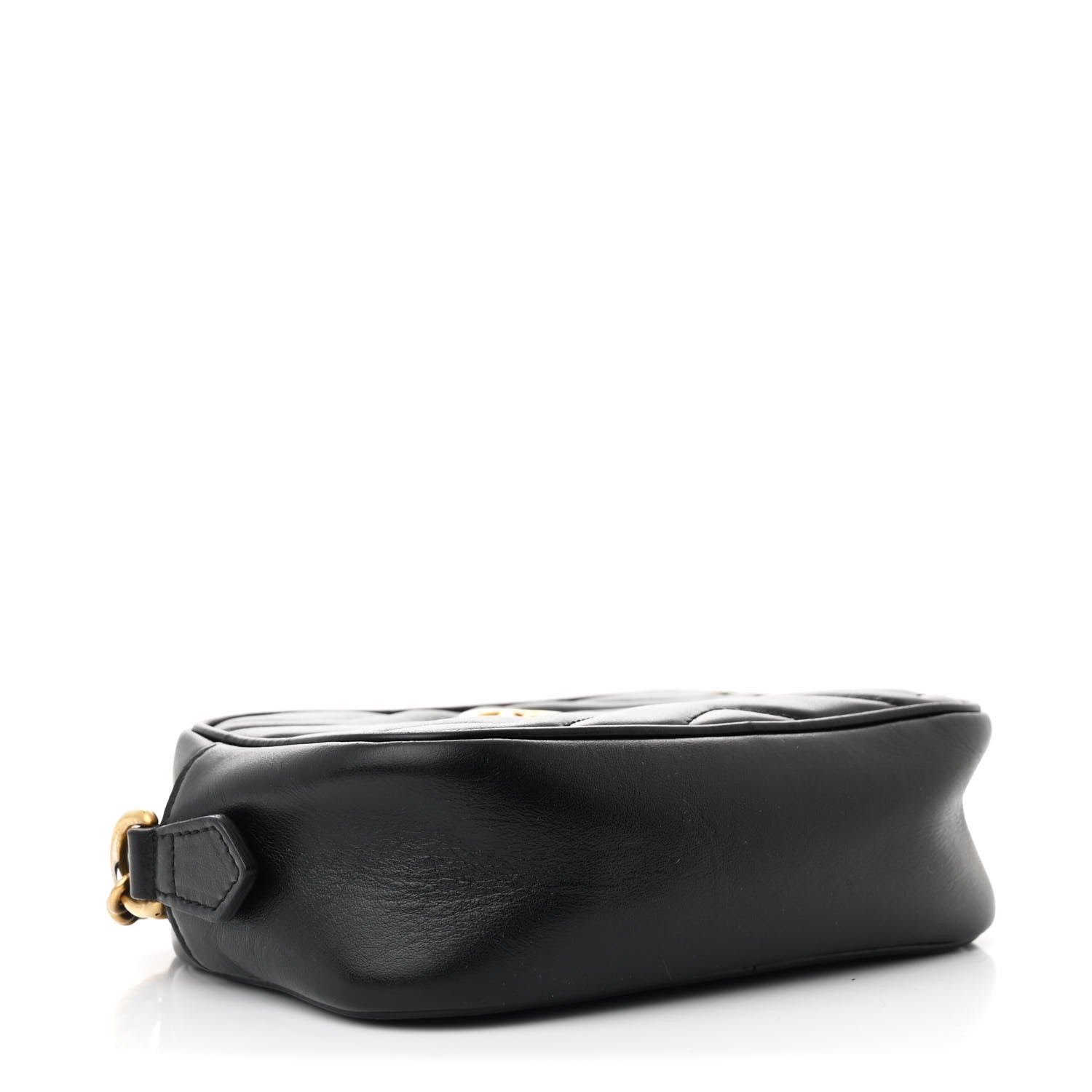 Calfskin Matelasse Mini GG Marmont Chain Shoulder Bag Black