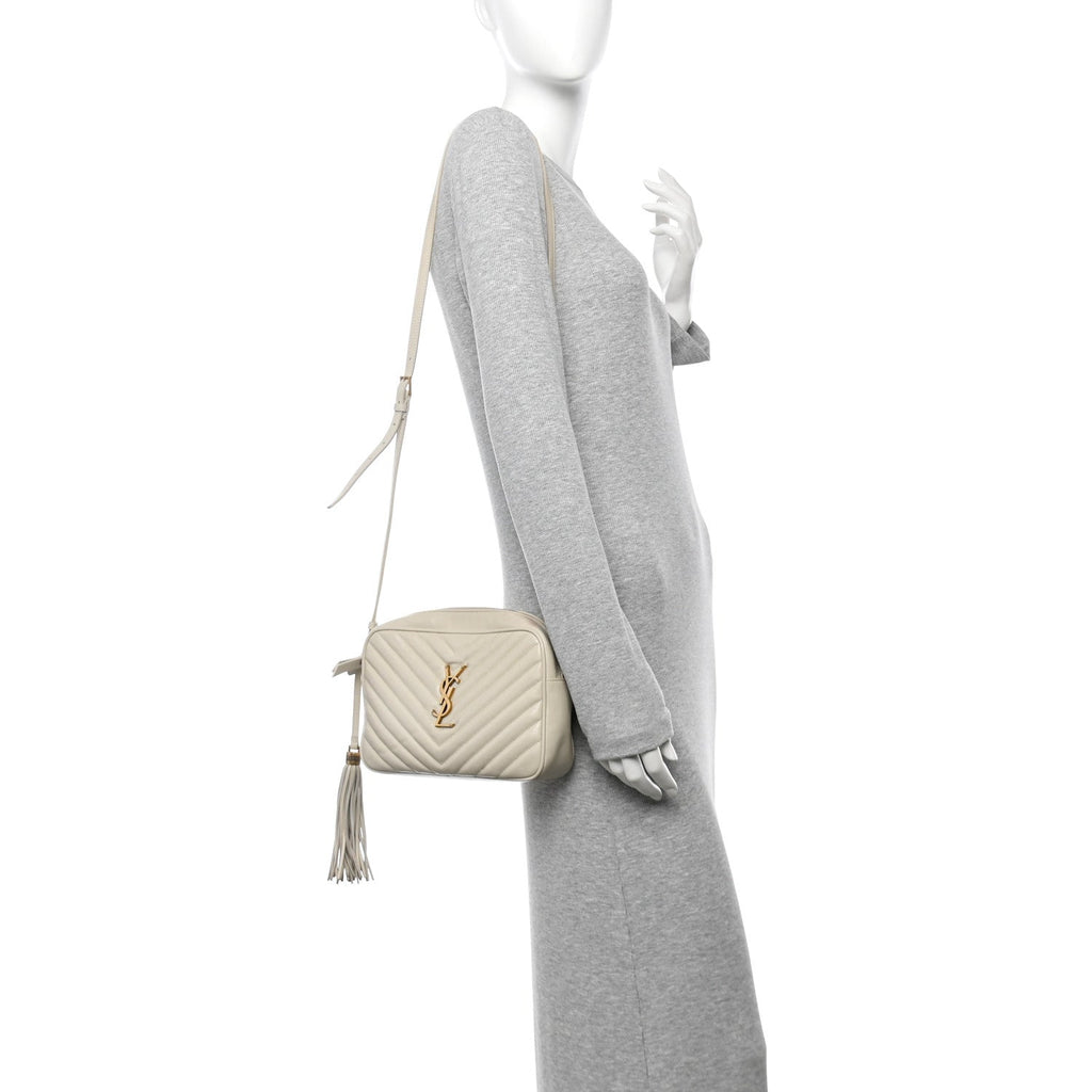 Calfskin Matelasse Monogram Lou Camera Bag Crema Soft