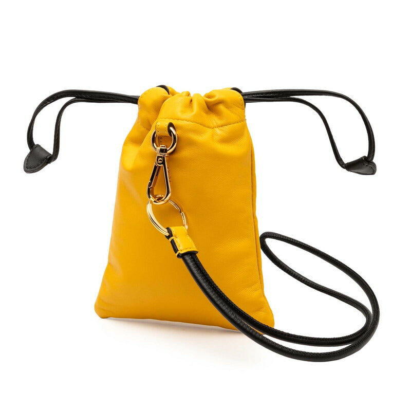 Fendi Logo Leather Phone Pouch