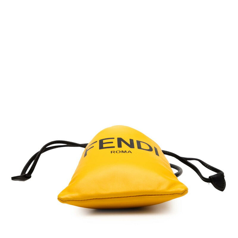 Fendi Logo Leather Phone Pouch