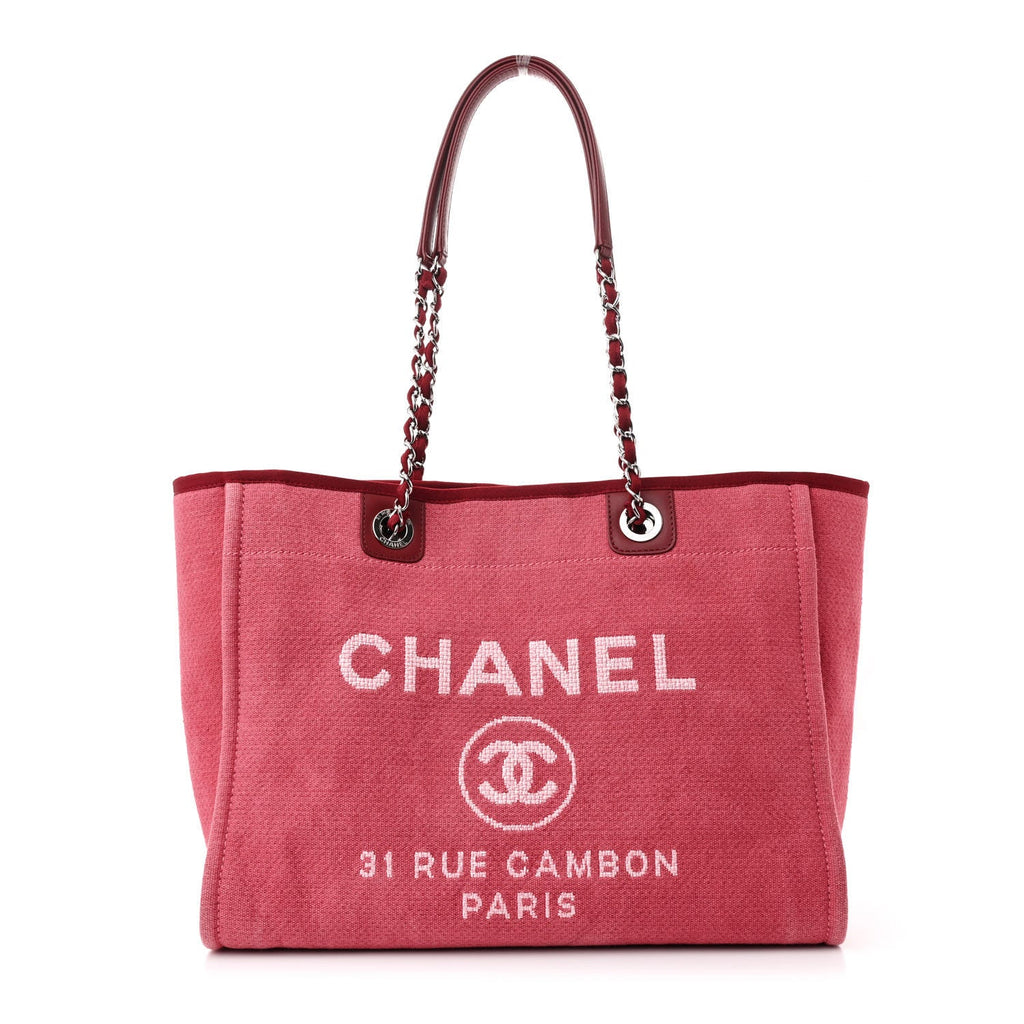 Canvas Small Deauville Tote Red