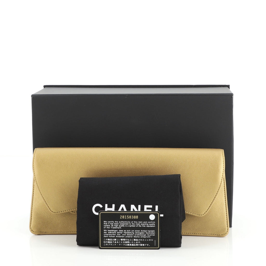 Egyptian CC Flap Clutch Leather