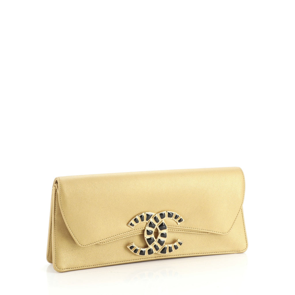 Egyptian CC Flap Clutch Leather
