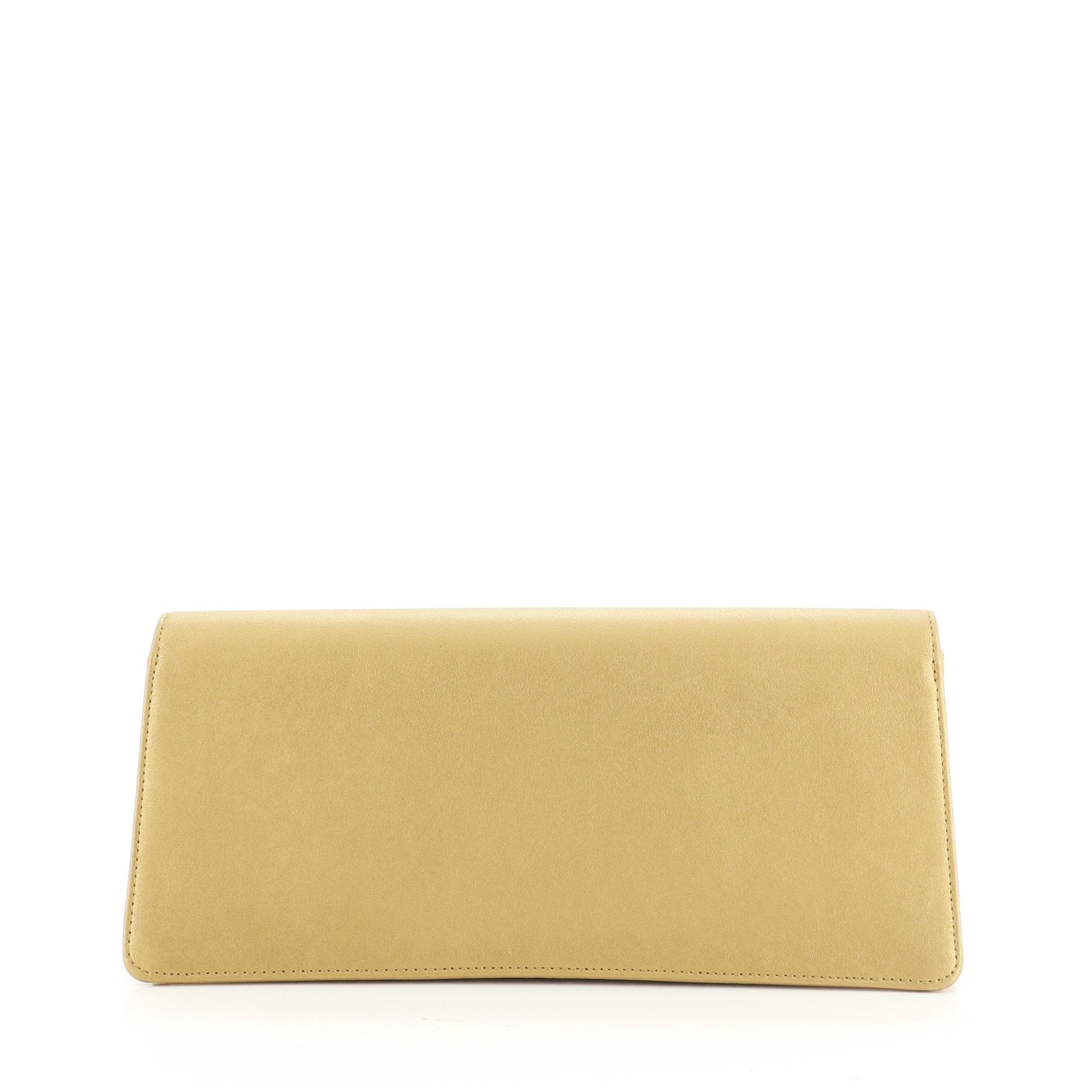Egyptian CC Flap Clutch Leather