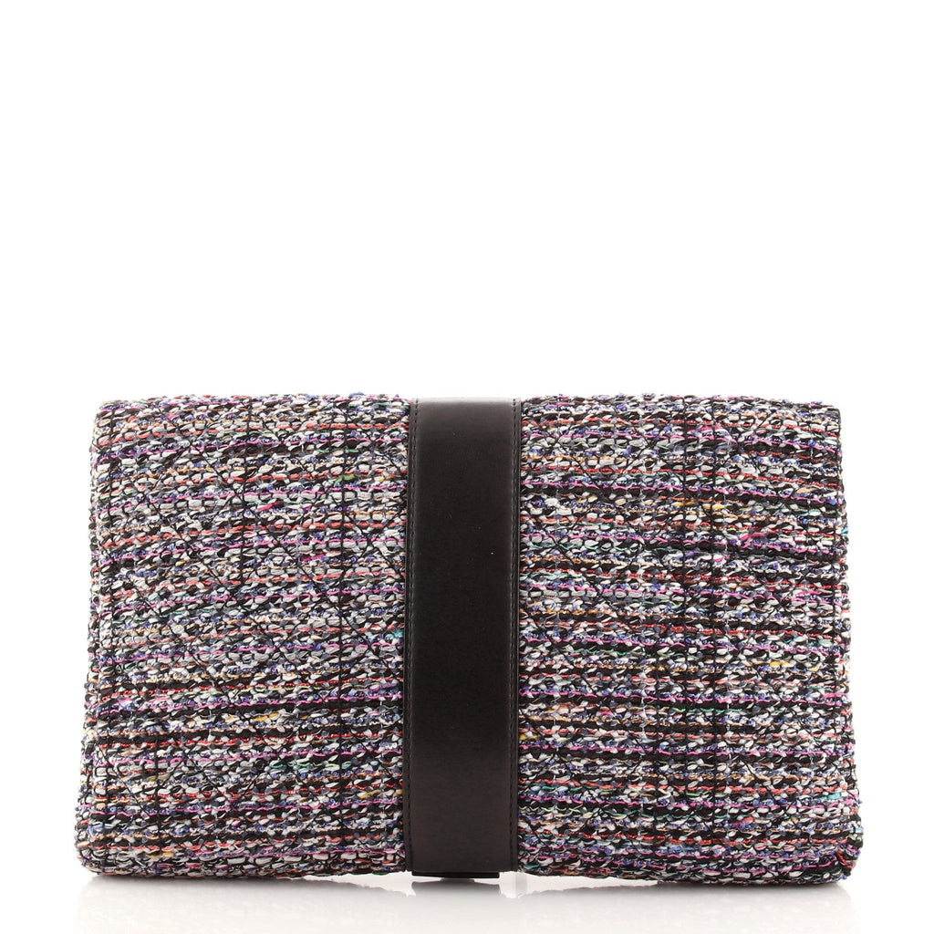 Grip Clutch Quilted Tweed