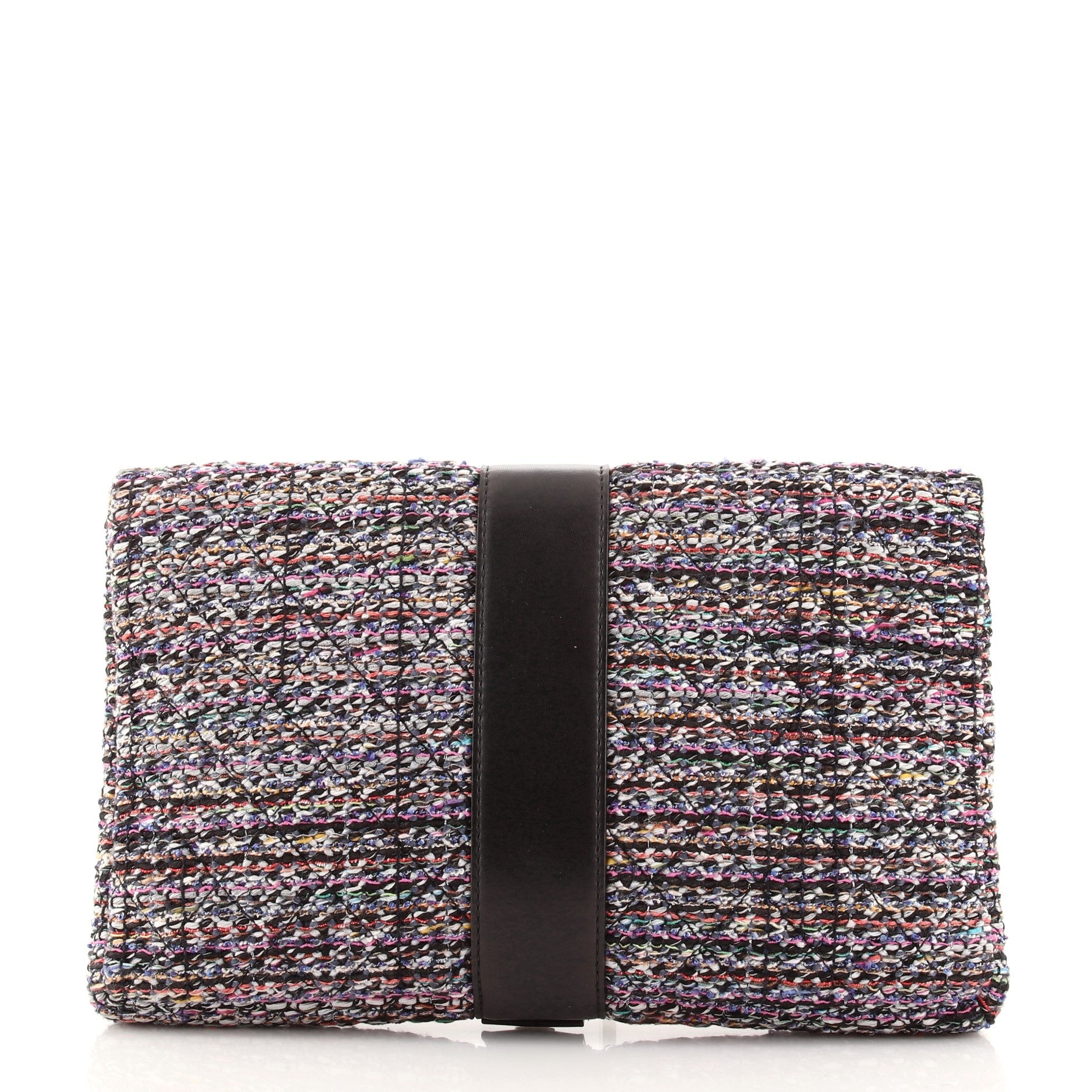 Grip Clutch Quilted Tweed