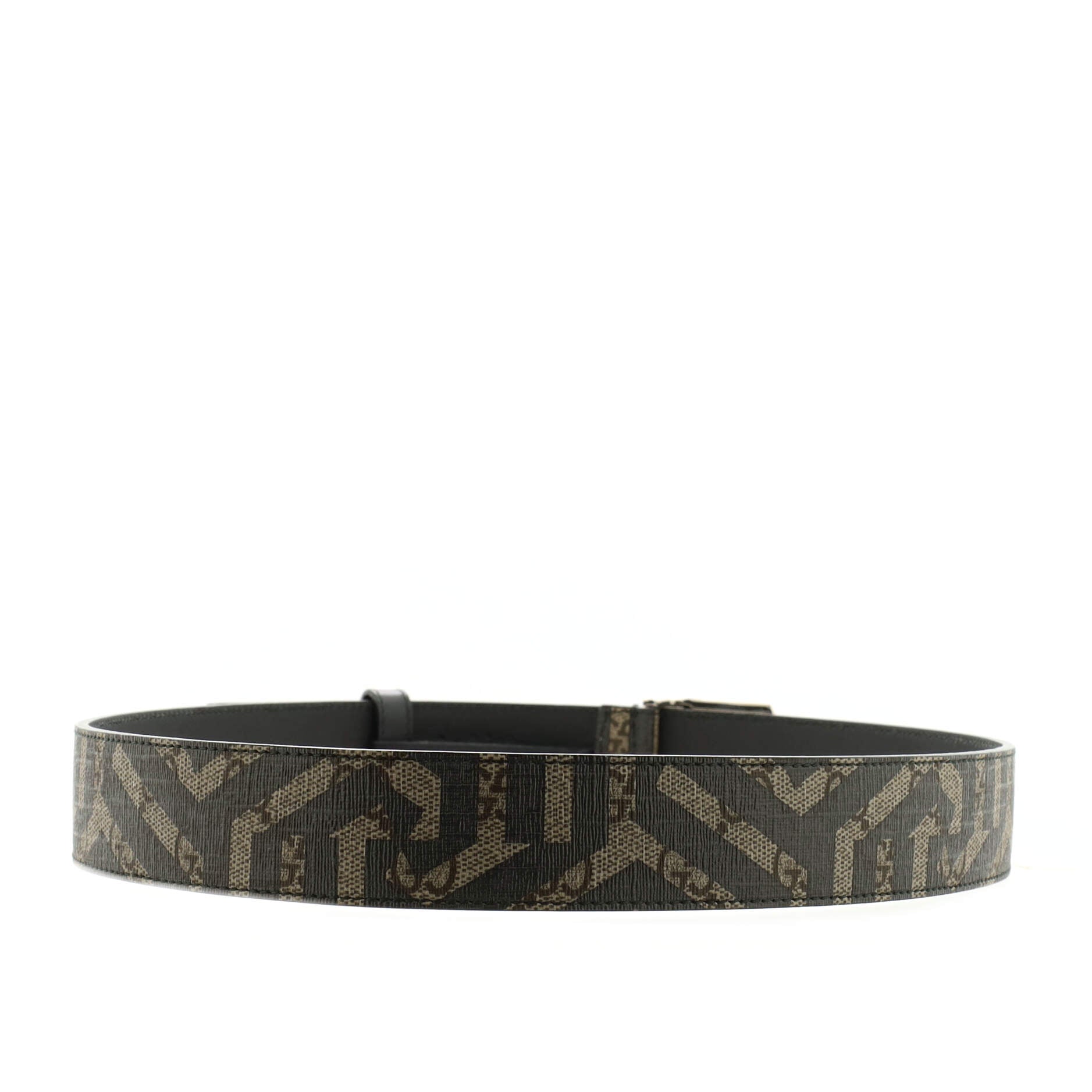 Plate Buckle Belt Caleido GG Coated Canvas Medium 85