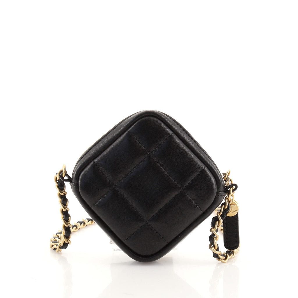 Diamond Clutch with Chain Quilted Lambskin