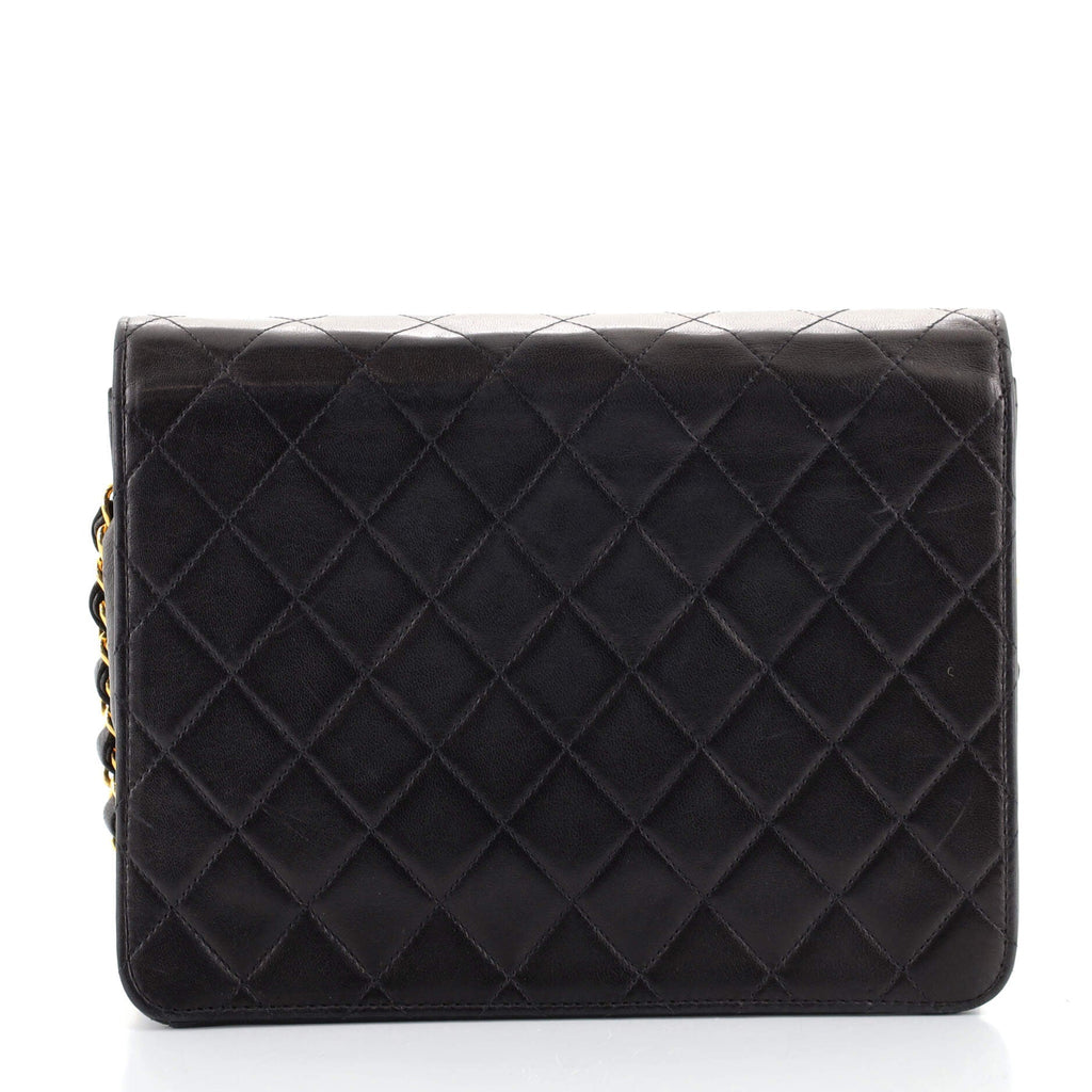 Vintage Clutch with Chain Quilted Leather Small