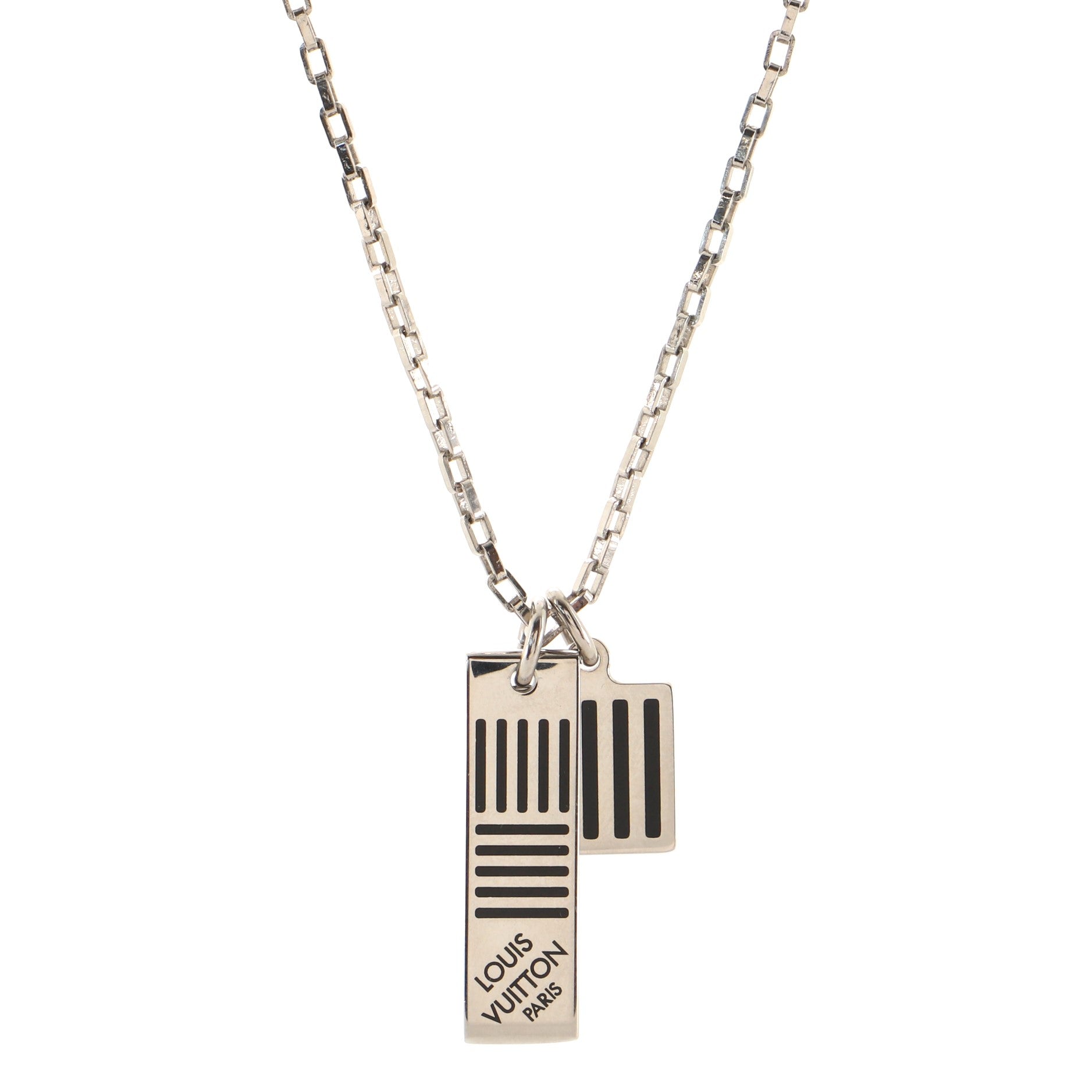 Collier Damier Colors Pendant Necklace Metal with Enamel