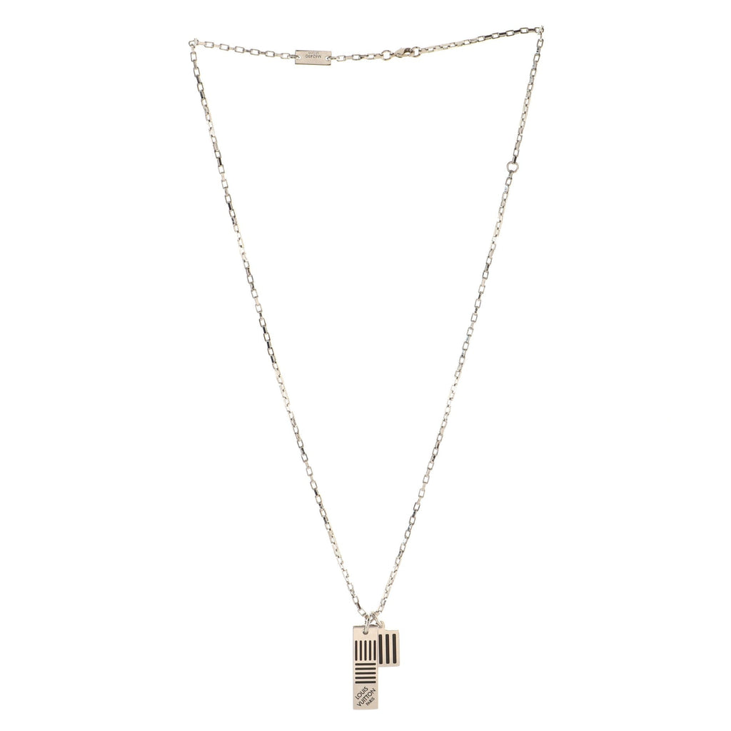 Collier Damier Colors Pendant Necklace Metal with Enamel