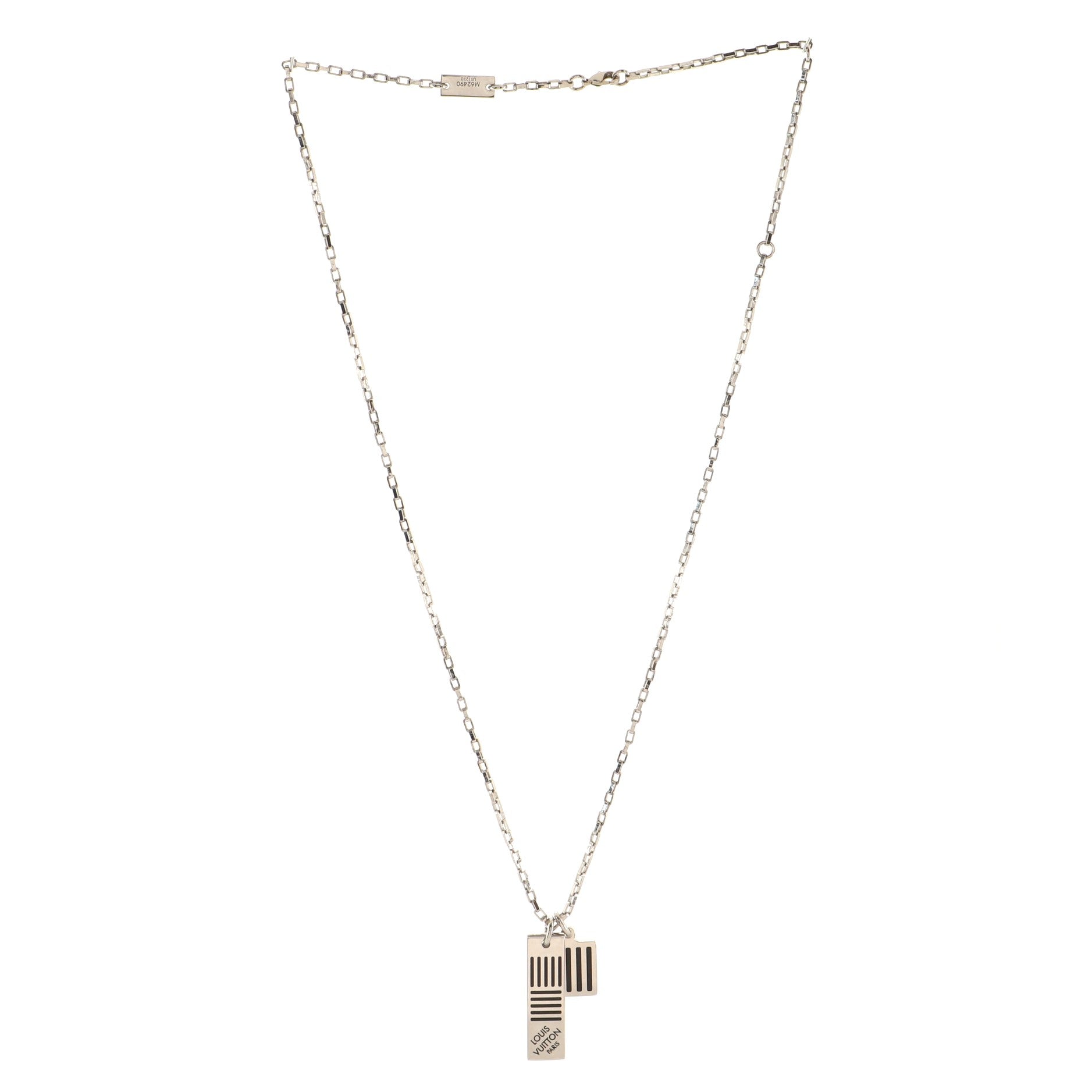 Collier Damier Colors Pendant Necklace Metal with Enamel