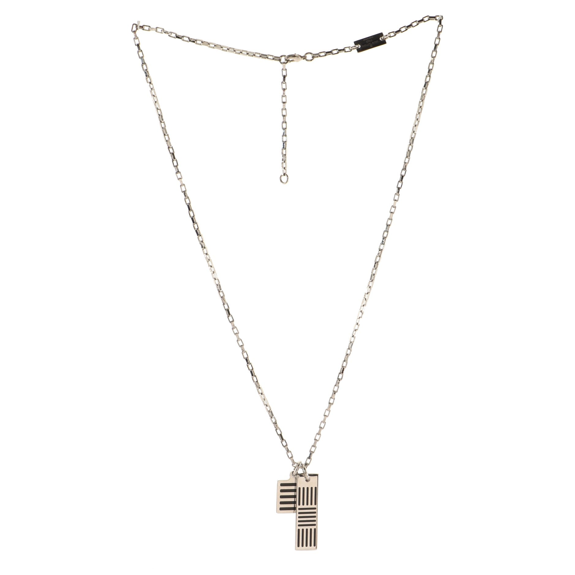 Collier Damier Colors Pendant Necklace Metal with Enamel
