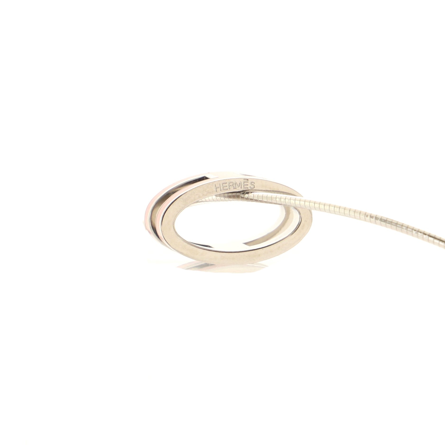 Pop H Pendant Cord Necklace Metal and Enamel