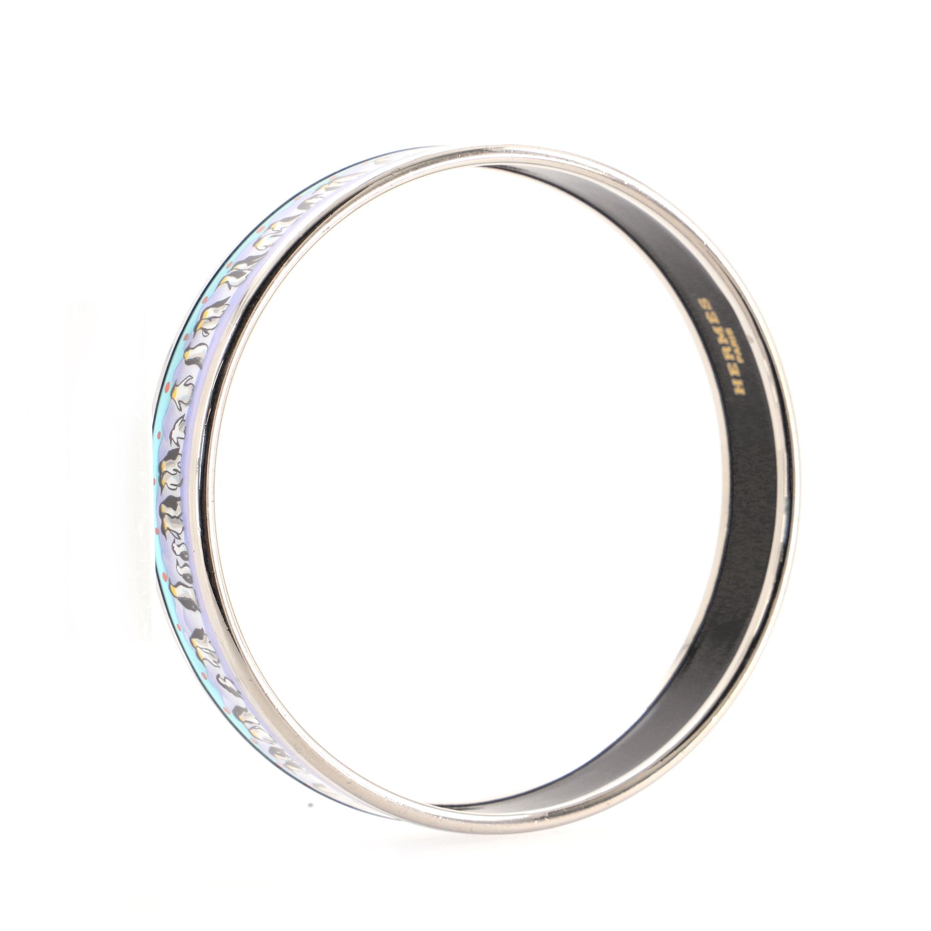 Bangle Bracelet Printed Enamel Narrow